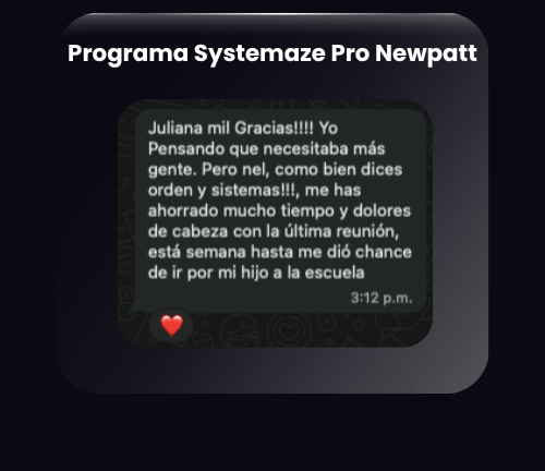 Testimonio del Programa Systemaze Pro de Newpatt